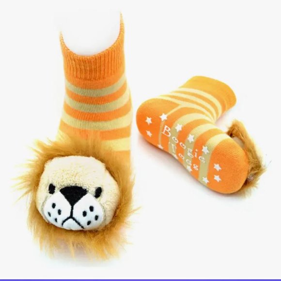 Lion Rattle Socks - Picture 1 of 2
